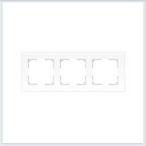 Werkel  Favorit Белый Матовый Рамка 3-местная стекло WL01-Frame-03 a036579