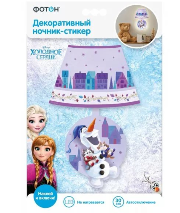 Ночник-стикер Фотон мини Disney Холодное сердце, DND-55, Олаф и котята