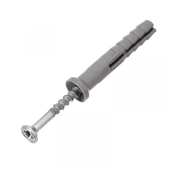 Дюбель-гвоздь KRANZ потайной бортик, полипропилен 6х40, пакет (100 шт./уп.) KR-02-3621-007 (кратно 100)