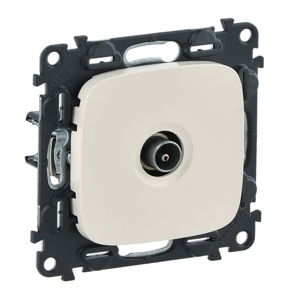 Legrand 753861 Valena ALLURE.Розетка ТВ проходная 1,5дБ/14дБ 0-2400 МГц.С лицевой панелью.Слоновая кость