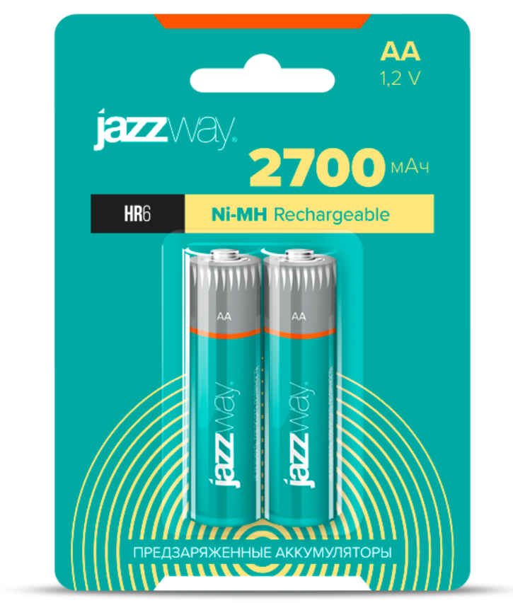Аккумулятор Jazzway AA 2700мАч предзаряженные BL-2 (кратно 2)