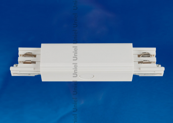 Соединитель для шинопроводов Uniel UBX-A12 WHITE 1 POLYBAG прямой внешний трехфазный белый