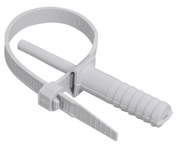 Хомут (стяжка) нейлон  7,0 х 150  серый  (50шт)  дюбельный ХД  IEK UHH80-7-150-50-K41-F