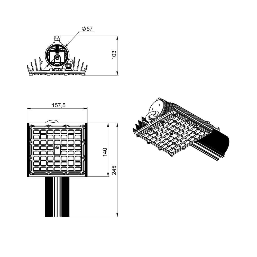 Магистраль v2.0 МЛ ЭС 30 CRI70 5000К 135х55°
