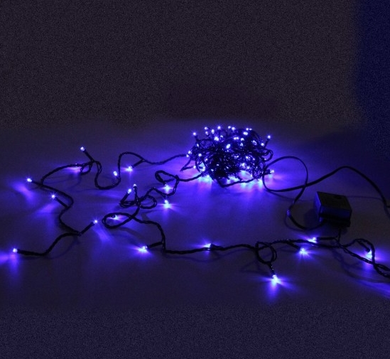 Гирлянда  электрическая внутренняя ILD120C-GB, 120 LED, 12 м, синий , 8 режимов мерцания
