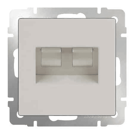Werkel Слоновая Кость Розетка Механизм 2-местная Ethernet RJ-45 WL03-RJ45+RJ45-ivory