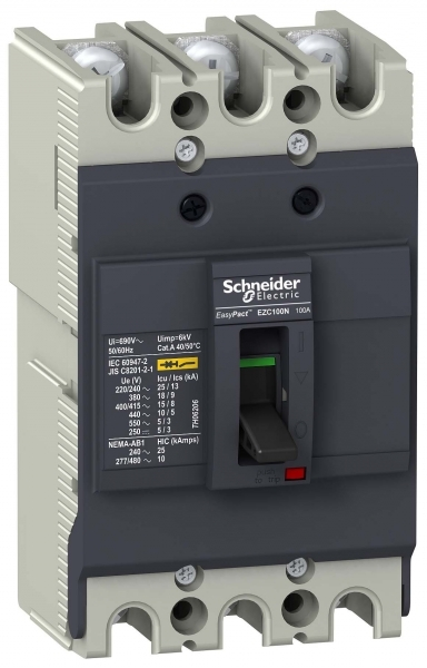 Выключатель автоматический  Schneider Electric  3П    15А  18кА  TM-D  EasyPact_EZC
