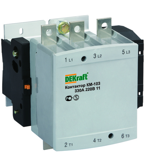 Контактор  330А  3П  220В  AC  (доп. 1НО+1НЗ)  AC3  DEKraft  КМ-103