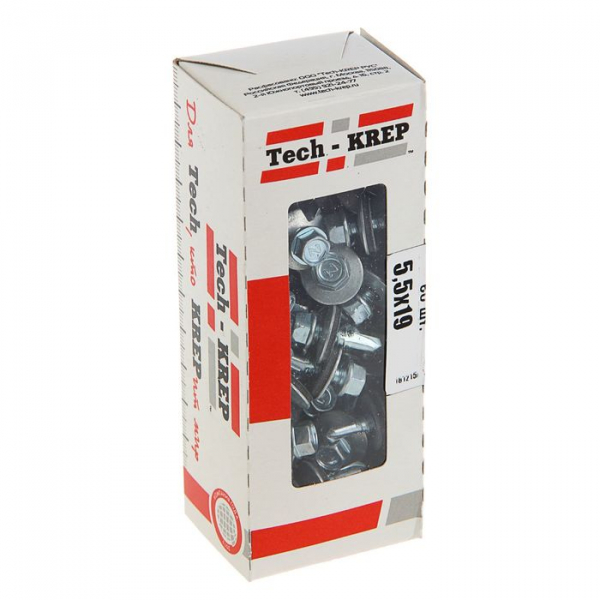 Саморез КР ZP св. 5,5х19 (60 шт) - коробка с ок. Tech-Krep