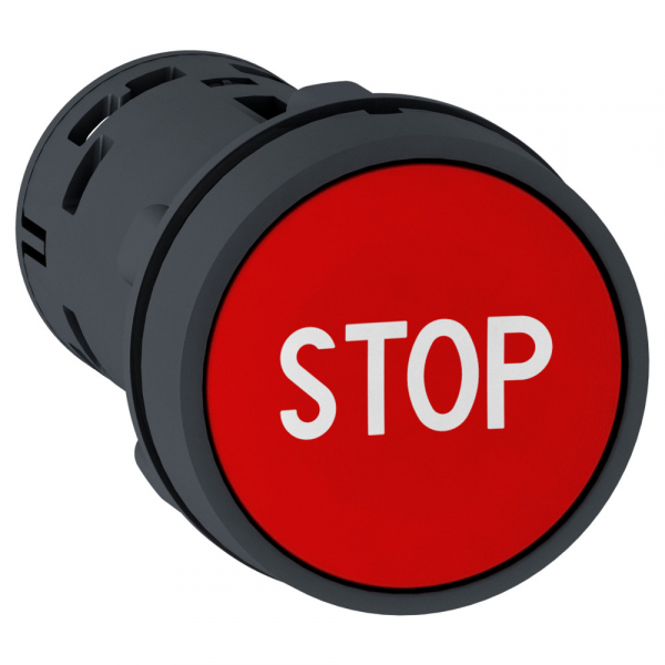 XB7NA4534 КНОПКА 22ММ КРАСНАЯ НО+НЗ С МАРКИР STOP