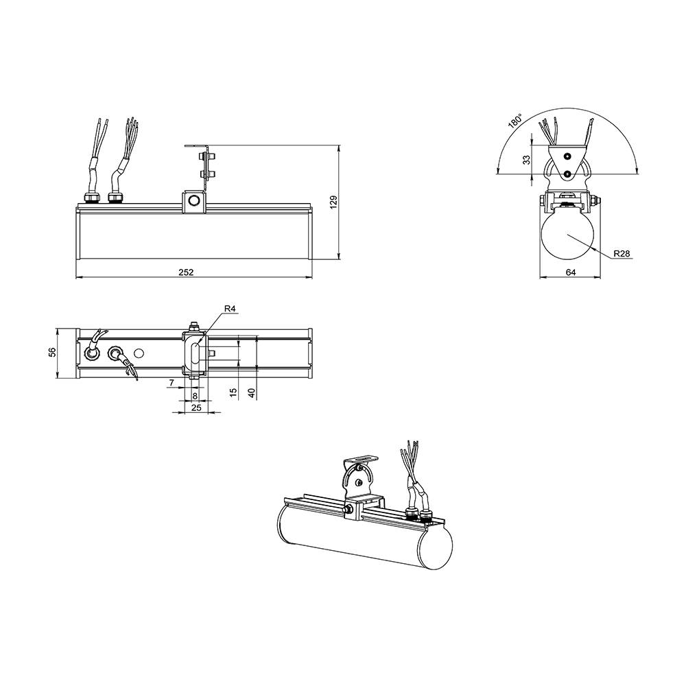 Квантум 4 250мм RGB DMX-SPI