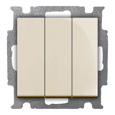 ABB  Basic55  Слоновая Кость Выключатель с клавишей 3-клавишный 16 A 1012-0-2158/2CKA001012A2158/