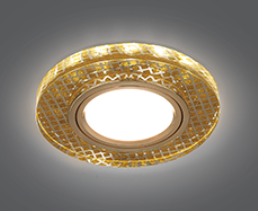 Светильник Gauss Backlight BL078 Круг Золото/Кристалл/Золото, Gu5.3, LED 2700K 1/40