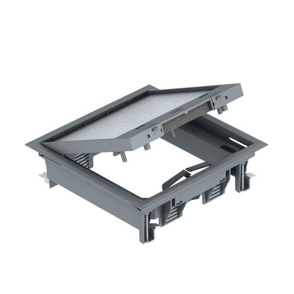 Лючок GES4-2U (универсальный) 6xModul45 (полиамид,серый) /GES4-2U10T 7011/