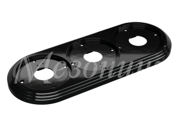 Мезонин Рамка 3-местная пластиковая, черный, УСАДЬБА GE30703-05