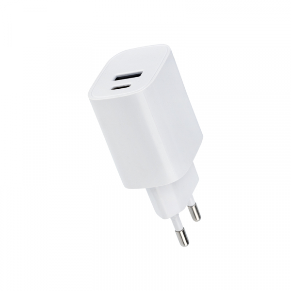 Сетевое зарядное устройство REXANT USB + Type-C, 5V, 2.4 A, белое 16-0296