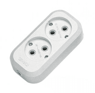 Колодка MAKEL MGP101 2 розетки без заземляющих контактов