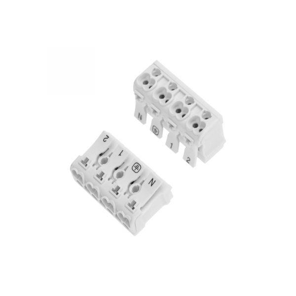 Клемма пружинная соединительная КСП 4-полюсная (50 шт./уп.) REXANT 07-6216 (кратно 50)