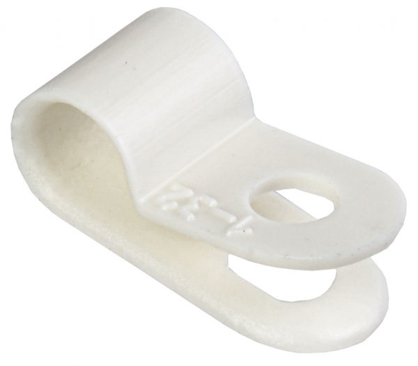 Скоба крепежная для кабеля 5мм нейлоновая белая (50шт) IEK