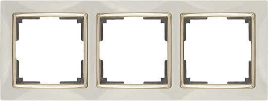 Werkel  Snabb Слоновая Кость-Золото Рамка 3-местная WL03-Frame-03-ivory-GD a035249