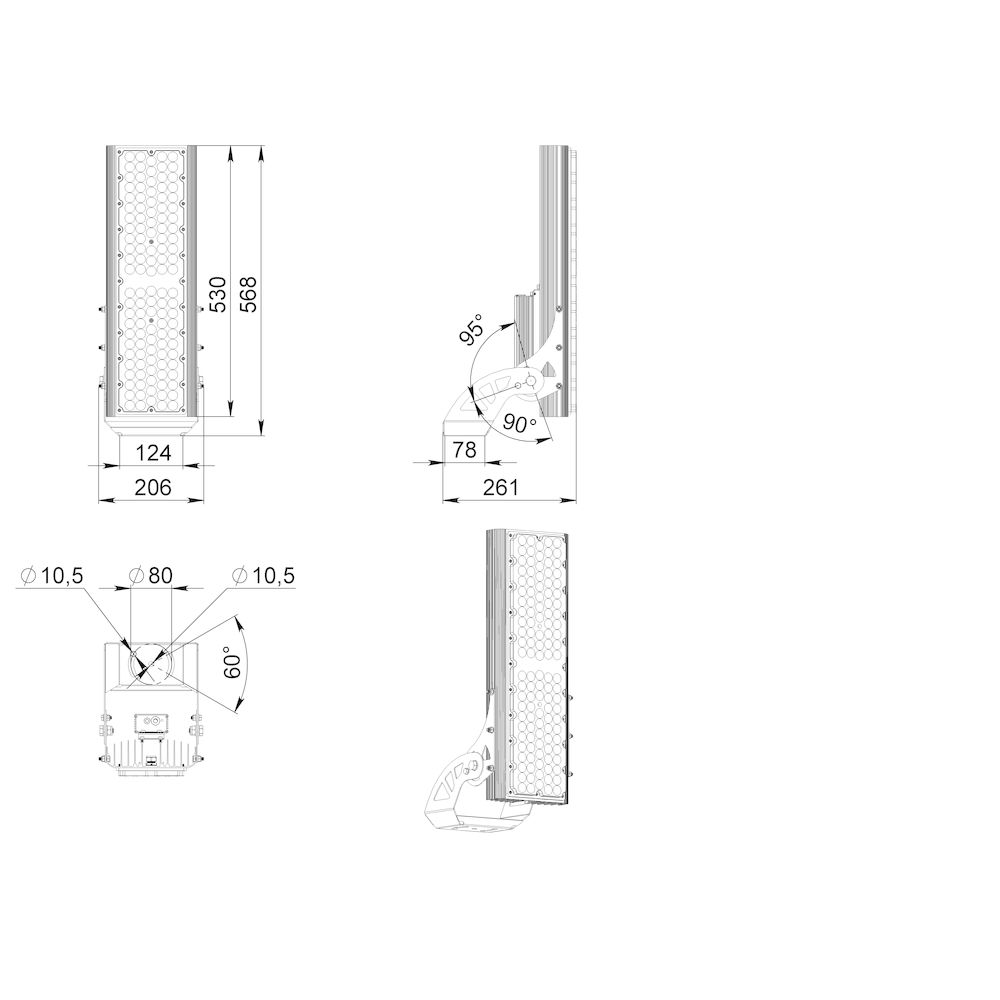 Плазма 250 L V CRI95 5700К 80х30°
