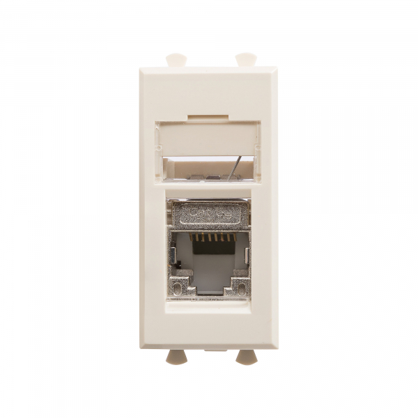 Компьютерная розетка "Ванильная дымка" "Avanti" RJ-45 модульная,кат. 5е экран , 1 мод