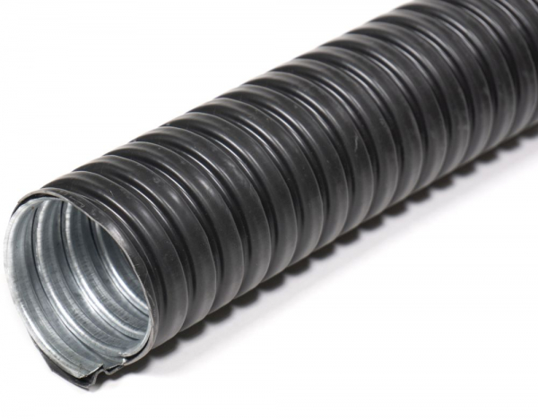 Металлорукав в ПВХ-изоляции Р3-ЦПнг  6 черный (200м/уп) Гофроматик (ЗЭТАРУС) (кратно 200)