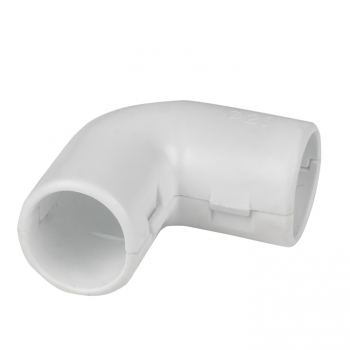 Угол 90 соединительный для трубы 20мм белый Plast EKF (кратно 5)