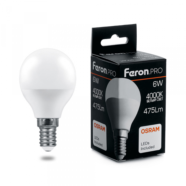 FERON LB-1406 (6W) 230V E14 4000K G45 OSRAM LED