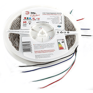 Светодиодная лента ЭРА IP65  12V  14,4Вт/м  мультиколор  LS5050-60LED-RGB-eco (1уп.-5м)