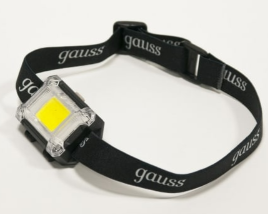 Фонарь налобный Gauss модель GFL304 3W 180lm 3xAAA LED 1/12/60