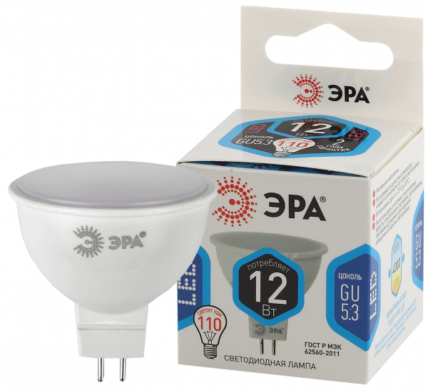 Светодиодная лампа ЭРА LED MR16-12Вт-840-GU10