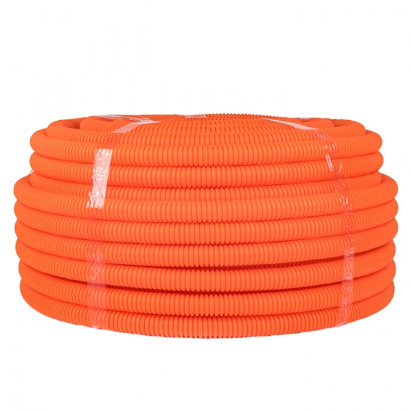 Труба гофр.ПНД с зондом оранжевая d25мм (75м)EKF Plast (кратно 75)