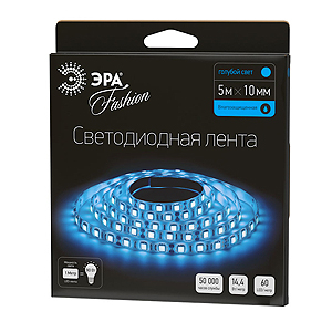 Светодиодная лента ЭРА IP65  12V  14,4Вт/м  голубой  LS5050-60LED-B (1уп.-5м)