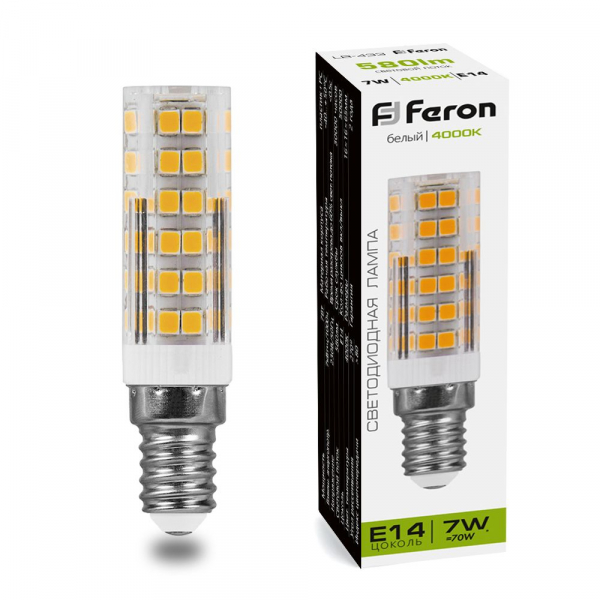 Feron LB-433 (7W) 230V E14 4000K 16x65mm