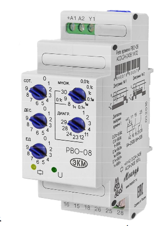 Реле времени Меандр РВО-08 ACDC24-240В УХЛ2