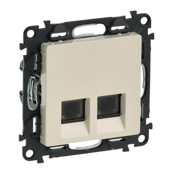 Legrand 753239 Valena LIFE.Телефонная розетка RJ11 двойная.С лицевой панелью.Слоновая кость
