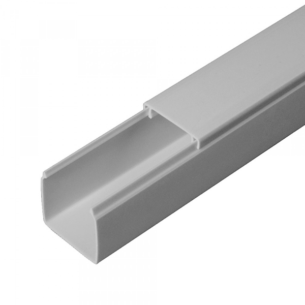 Кабель-канал серый RAL 7042 2-й замок в п/э 25х25 (48м/уп) Промрукав (кратно 48)