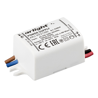 Arlight Блок питания ARJ-KE21300 (6W, 300mA) (ARL, IP44 Пластик, 5 лет)