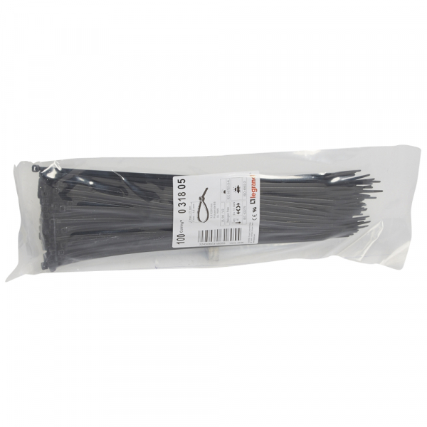 Хомут (стяжка)  пластик  3.5 х 280  черн.  (100шт)  Colring  LGR 031805