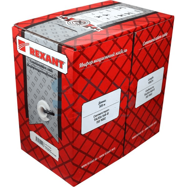 FTP 2PR 24AWG CAT5e 305м  кабель 01-0122 REXANT