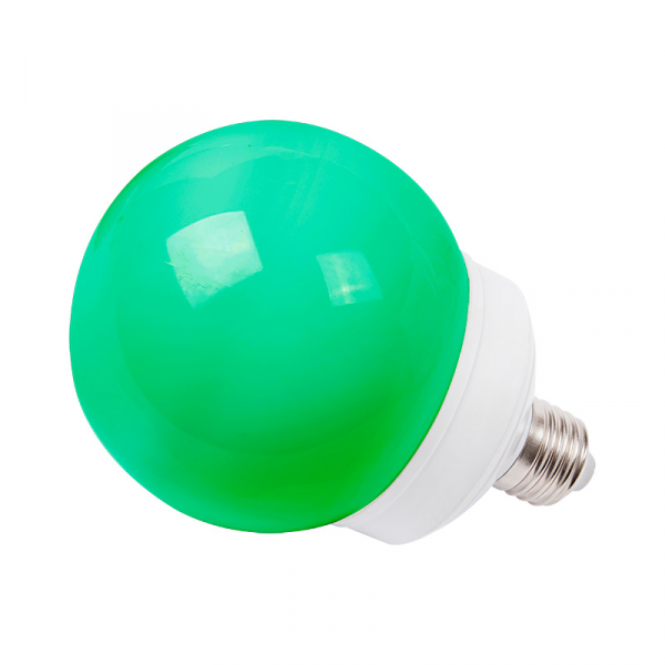 Лампа шар e27 12 LED  ∅100мм зеленая 405-134