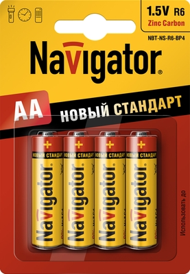 Элемент питания Navigator  NBT-NS-R6-BP4 94 758 (кратно 4)