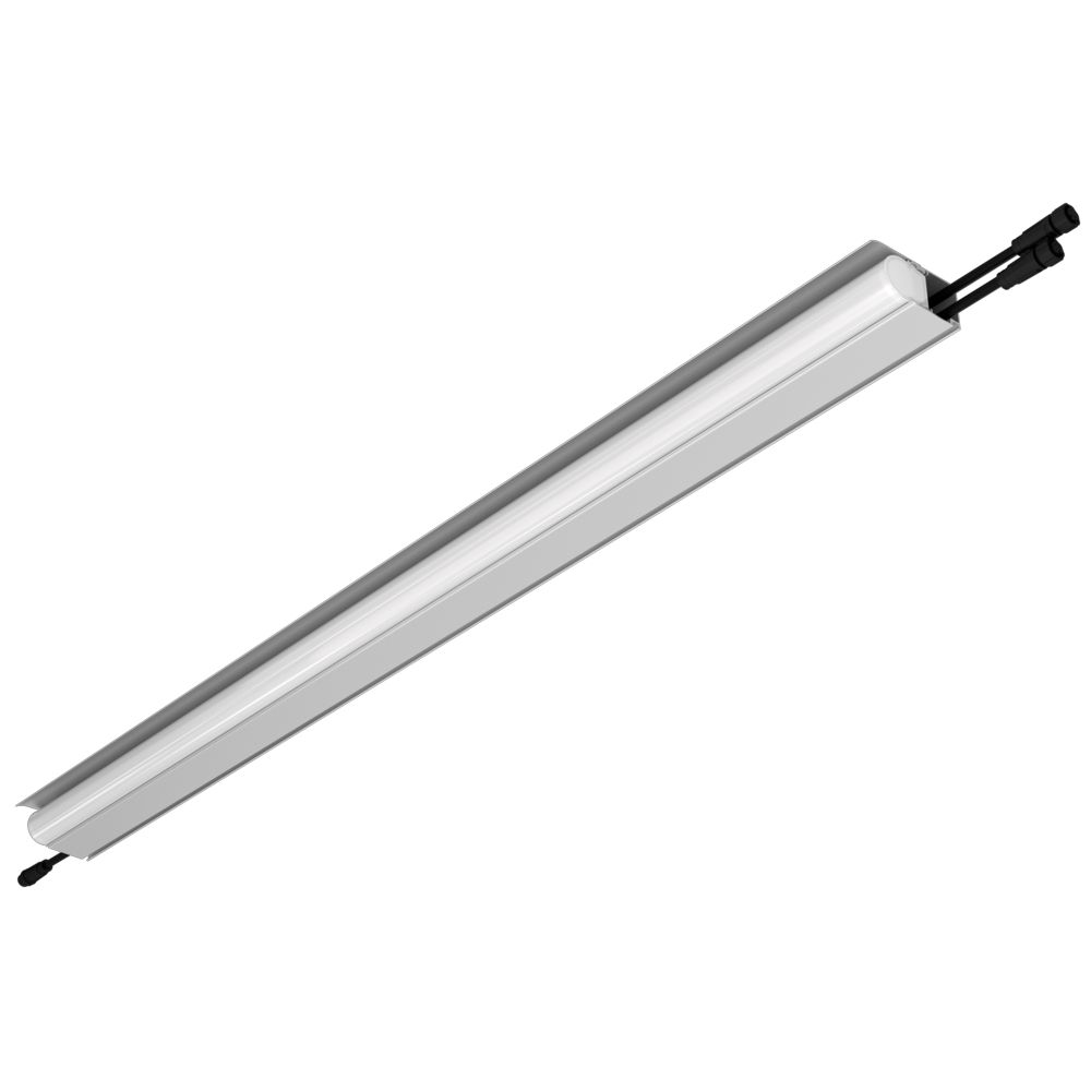 Модерн v2.0 18 1000мм (18Вт/м) 24В DC 8 пикс. RGBW DMX CRI80 4000К Опал (Профиль, козырек, транзитное штепсельное соединение)