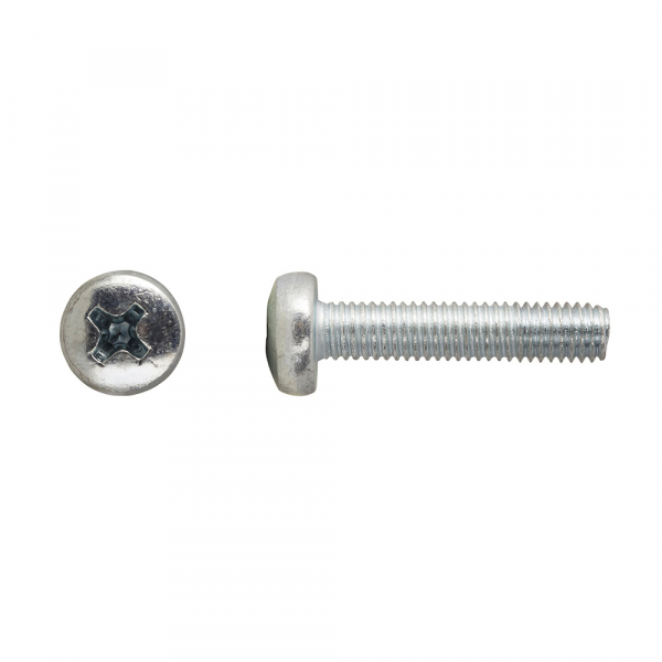 Винт DIN7985 с полукруглой головкой оцинкованный М4х30 (10 шт) - пакет Tech-Krep