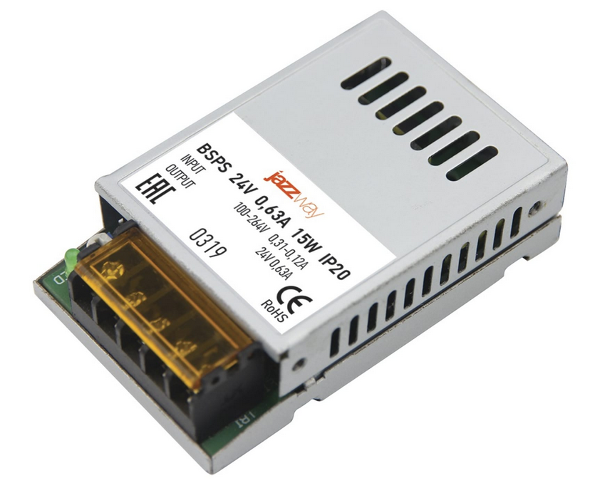 .Jazzway Драйвер 24V 15Вт IP20 77х50х20 BSPS