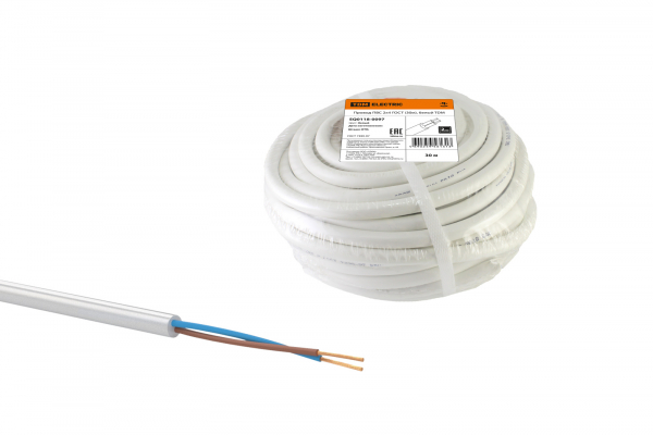 Провод ПВС 2х4 ГОСТ (30м), белый TDM РЭМЗ