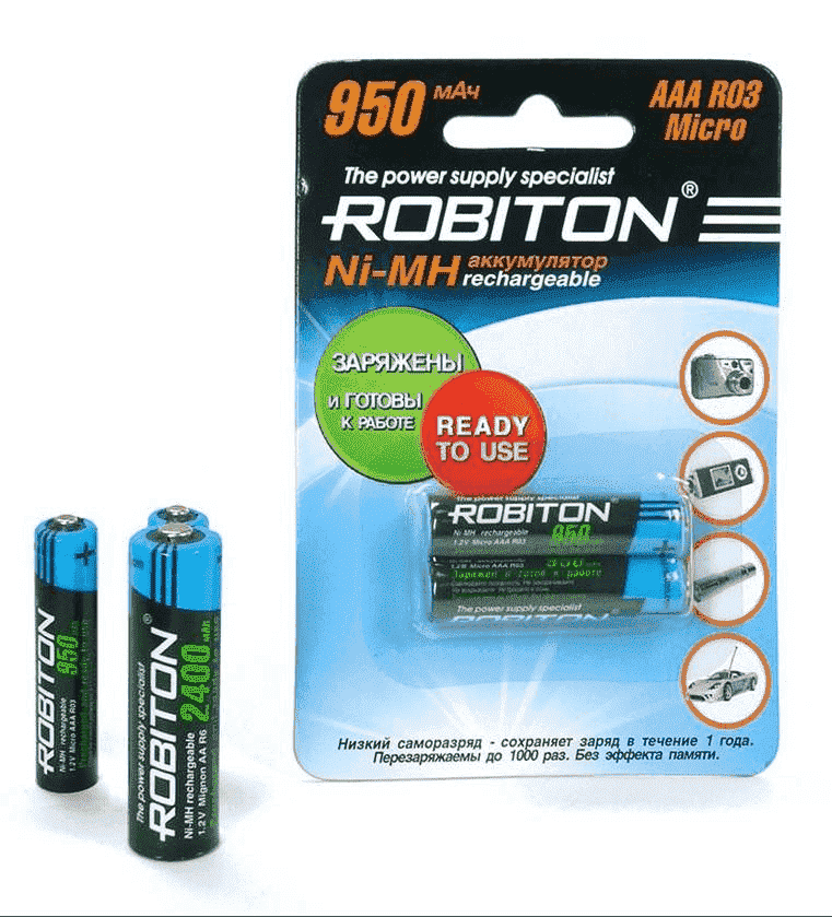 Аккумулятор ROBITON RTU950MHAAA-2 BL2  09792 (кратно 2)