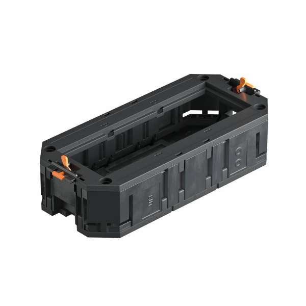 Коробка монтажная UT3 для установки в лючок с накладкой для 3xModul45  (полиамид,черный) /UT3 45 3/