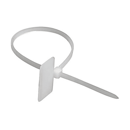 Хомут (стяжка) с площадкой ХП1  2.5 х 110  белый  (100шт)  IEK UHH61-3-110-100